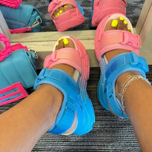 Load image into Gallery viewer, Peach-05 Multi-colored cute comfortable fun wedges