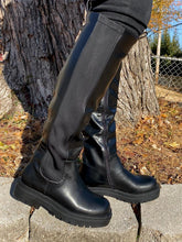 Load image into Gallery viewer, &quot;Big Move&quot; black thick sole riding boots