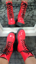 Load image into Gallery viewer, &quot;Louisa&quot; bright red combat boots