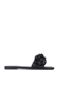 "Luvu" 3d floral flat sandals