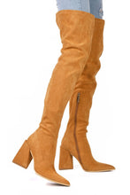 Load image into Gallery viewer, &quot;Scipio&quot; thigh high triangle heel boots