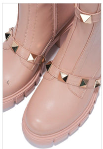 "Yuri" short stud adorned boots