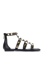 Load image into Gallery viewer, &quot;Zimza&quot; gold stud gladiator sandals
